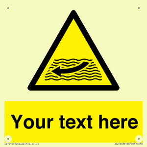 Custom Warning strong river flows